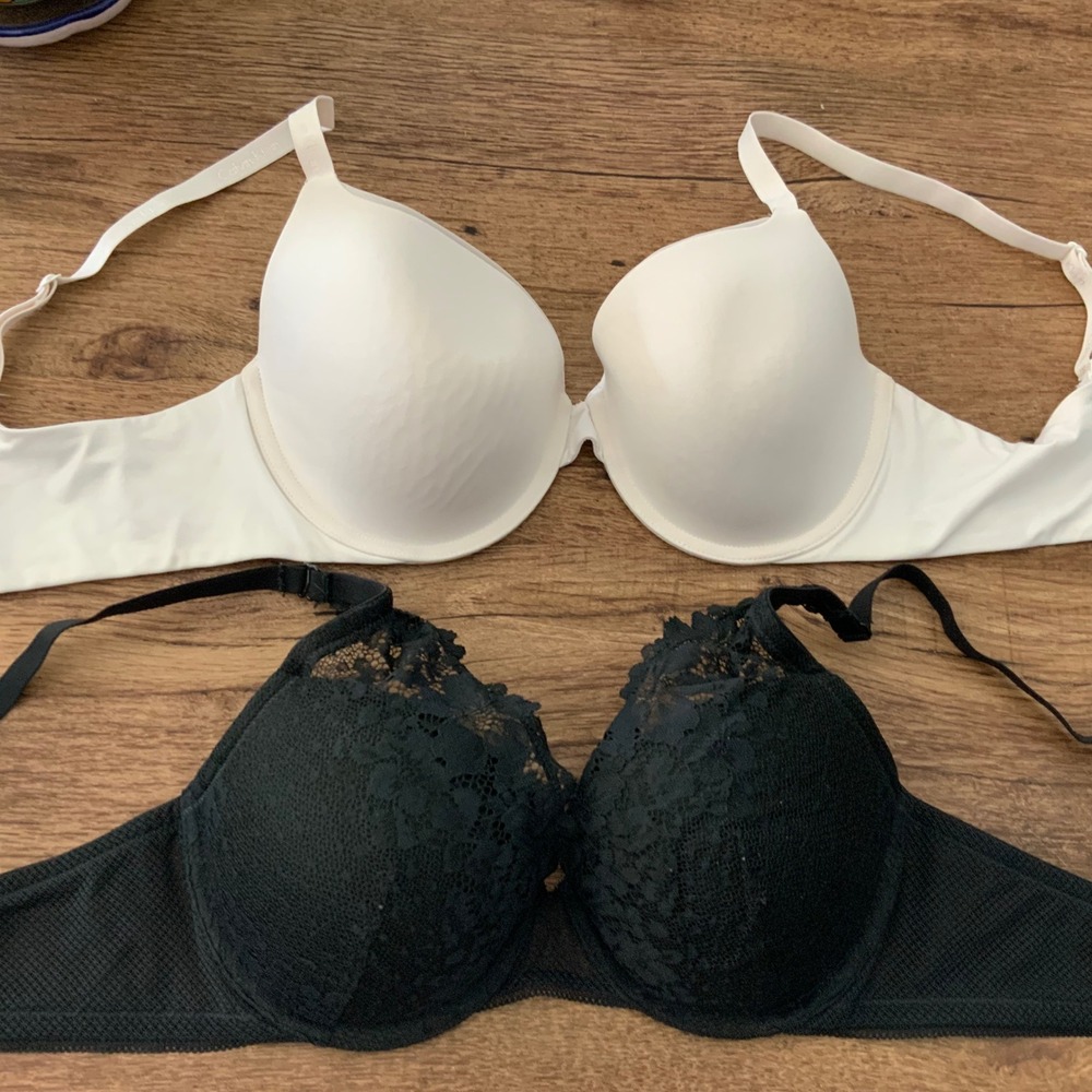 Two Bras , Calvin Klein and Auden size 36C